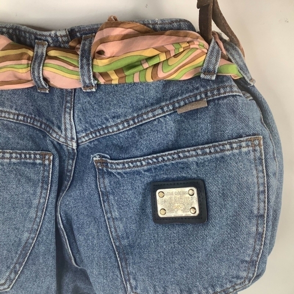 UPCYCLED Paradise Jeans shoulder Bag‎ Italy Vintage - Picture 5 of 8